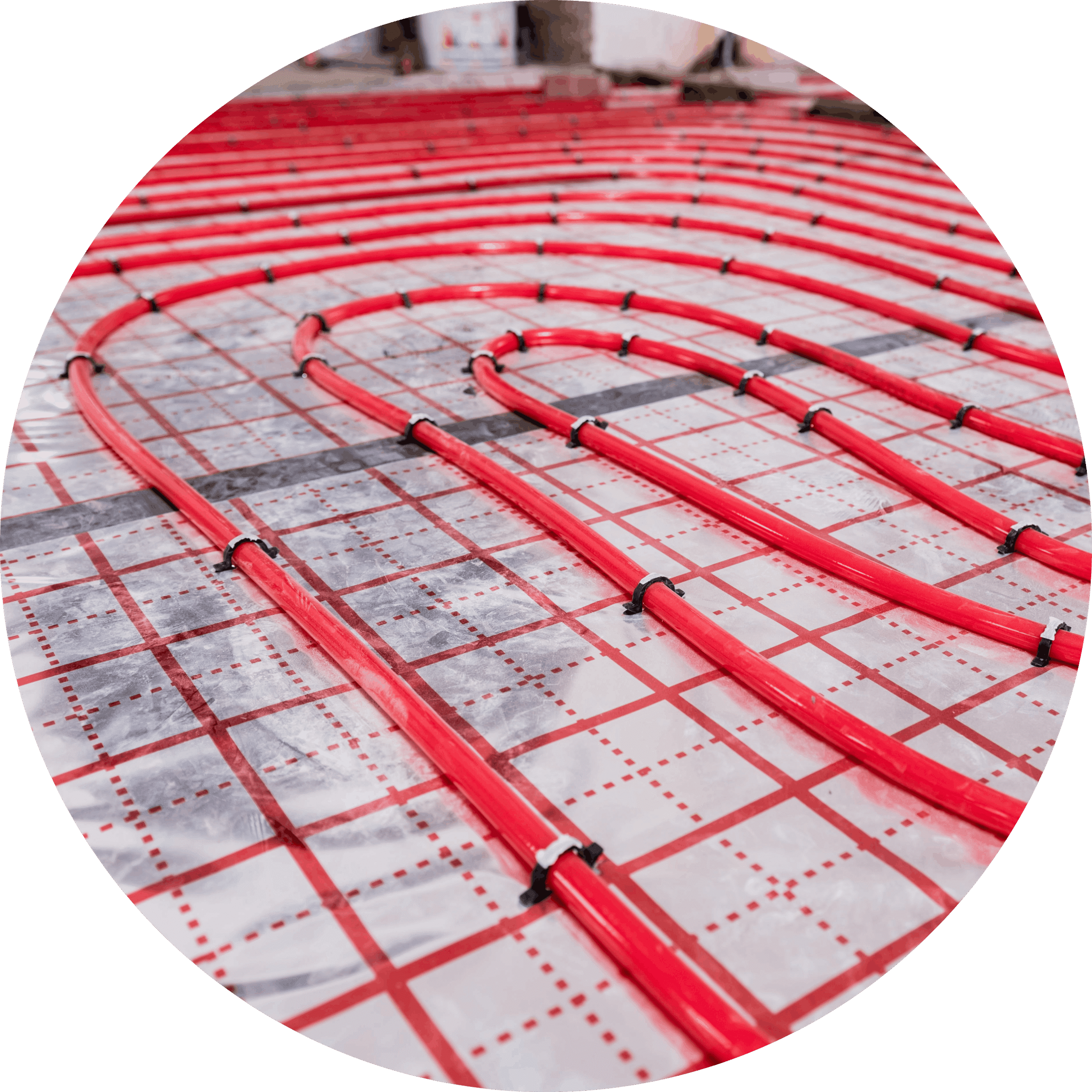 radiant floor heating circle image